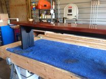 Waterfall Bubinga Bench With Ebonized White Oak Legs 5 small