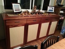 Grain Matched Sapele And Bamboo Credenza 1 small