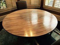 60" Round Oak Table 3 small