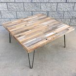 Reclaimed Wood And Hair Pin Leg Minimalist Coffee Table 1 small