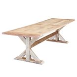 Reclaimed Barnwood Trestle-Style Dining Table 3 small