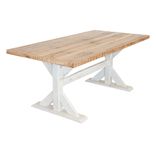 Reclaimed Barnwood Trestle-Style Dining Table 4 small