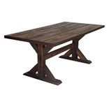 Reclaimed Barnwood Trestle-Style Dining Table 6 small