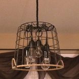 Farm Basket Chandelier Light 3 small