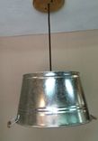 Galvanized Pail Tub Bucket Pendant Light 4 small