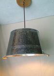 Galvanized Pail Tub Bucket Pendant Light 2 small