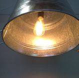 Galvanized Pail Tub Bucket Pendant Light 1 small