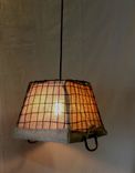 Burlap Basket Pendant Light 1 small