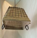 Burlap Basket Pendant Light 2 small