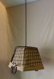 Burlap Basket Pendant Light 4 small