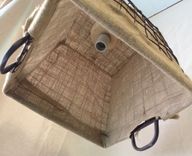 Burlap Basket Pendant Light 5 small