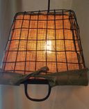 Burlap Basket Pendant Light 6 small