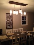 Custom Chandelier- Reclaimed Wood And Jar 4 small
