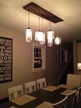 Custom Chandelier- Reclaimed Wood And Jar 1 small