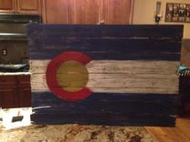 Colorado Pallet Wood Flag-  Custom Reclaimed Wood State Or Flag Of Choice 2 small