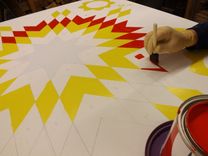 One Of A Kind "Barn Quilt"  4 X 4 4 small