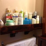 Small Wooden Bathroom Shelf 1 small