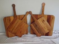 Reclaimed Red Oak Pizza Peels With A Butcher Block Finish 2 small