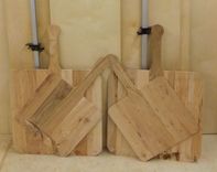 Reclaimed Red Oak Pizza Peels With A Butcher Block Finish 3 small