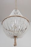 Brigitte - Grand Imperial Clear Handmade Blown Glass Beaded Chandelier 3 small