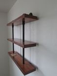 Reclaimed Wood And Pipe Shelving Unit. 1 small
