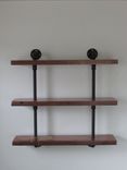 Reclaimed Wood And Pipe Shelving Unit. 3 small