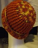Crochet Burned Orange Infinty Hat And Scarf 2 small