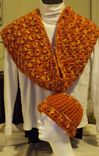 Crochet Burned Orange Infinty Hat And Scarf 4 small