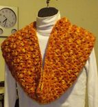 Crochet Burned Orange Infinty Hat And Scarf 3 small