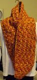 Crochet Burned Orange Infinty Hat And Scarf 5 small