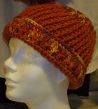 Crochet Burned Orange Infinty Hat And Scarf 6 small