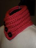 Pink Button Neck Warmer 2 small