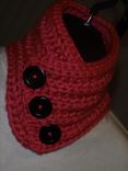 Pink Button Neck Warmer 6 small