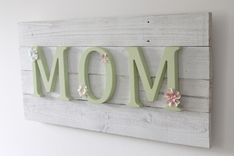 30" Wood Letter "Mom" Panel 2 small