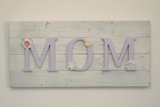30" Wood Letter "Mom" Panel 3 small