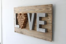 36" Wood "Love" Panel 1 small