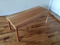 Reclaimed Red Oak Mid-Century Modern Inspired Coffee Table 3 small