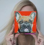 French Bulldog Art Original Dog Paintings Custom Dog Painting Hand Painted Dog Custom Pet Portrait 1 small