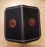 Cordovan Leather Card Wallet With Embossed Celtic Knot 2 small