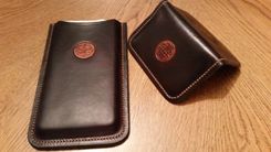Cordovan Leather Card Wallet With Embossed Celtic Knot 5 small
