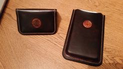 Cordovan Leather Card Wallet With Embossed Celtic Knot 6 small