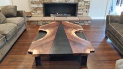 Live Edge Walnut/Steel Large Coffee Table 1 small