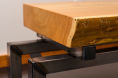 Live Edge Cedar Slab Coffee Table On Industrial Steel Base 4 small