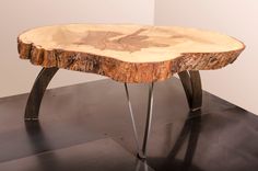Coffee Table | Live Edge Maple - Weathered Steel 1 small