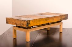 Industrial Steel Coffee Table | Metal Mix Graft, Wood Base 1 small