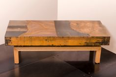 Industrial Steel Coffee Table | Metal Mix Graft, Wood Base 2 small