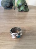 Opal Sterling Silver Ring 2 small