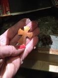 Religious Pendant Cross In Copper And Sterling Silver 2 small