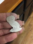 Sterling Silver Owl Pendant 2 small