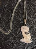 Sterling Silver Owl Pendant 1 small